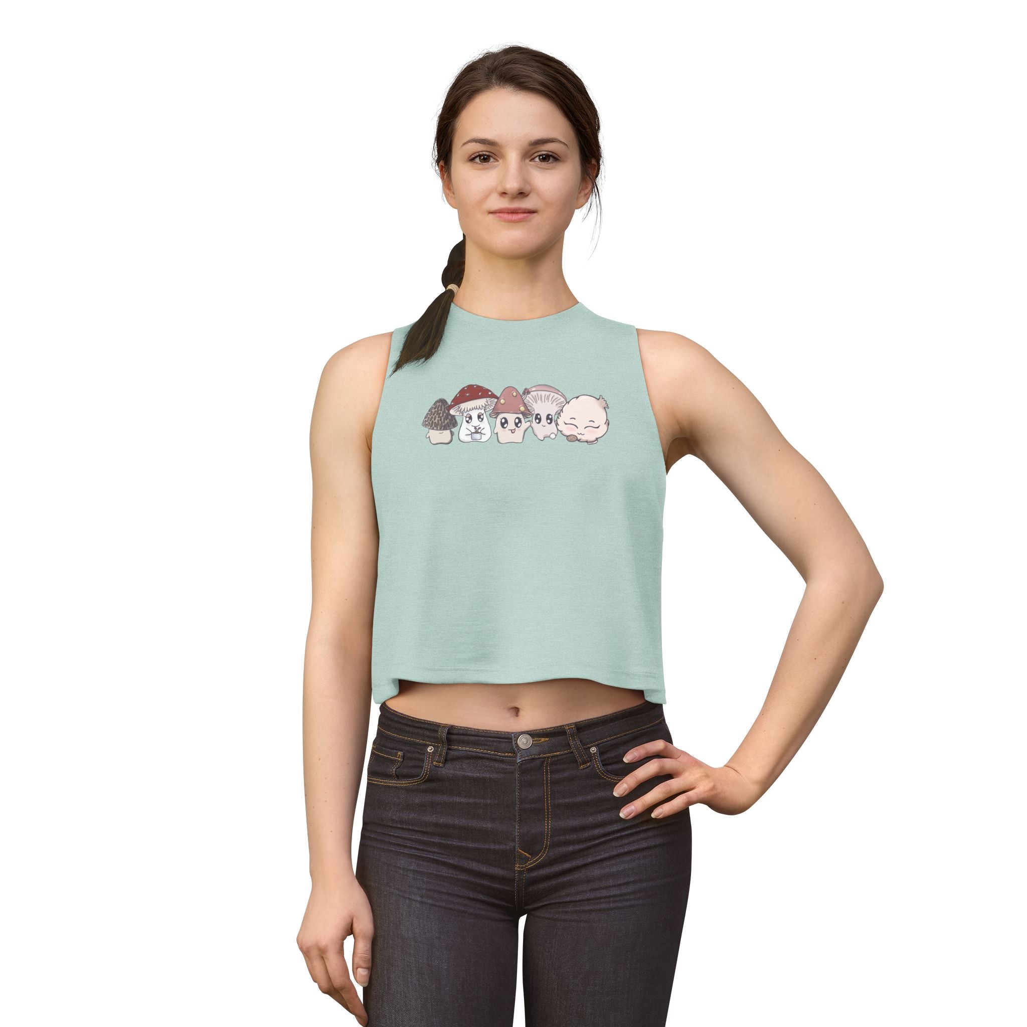Hanging with My Shroomies Graphic Crop Tank